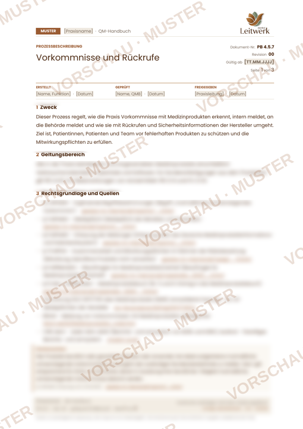 Vorschau der ersten Seite von PB 4.5.7 Vorkommnisse und Rückrufe